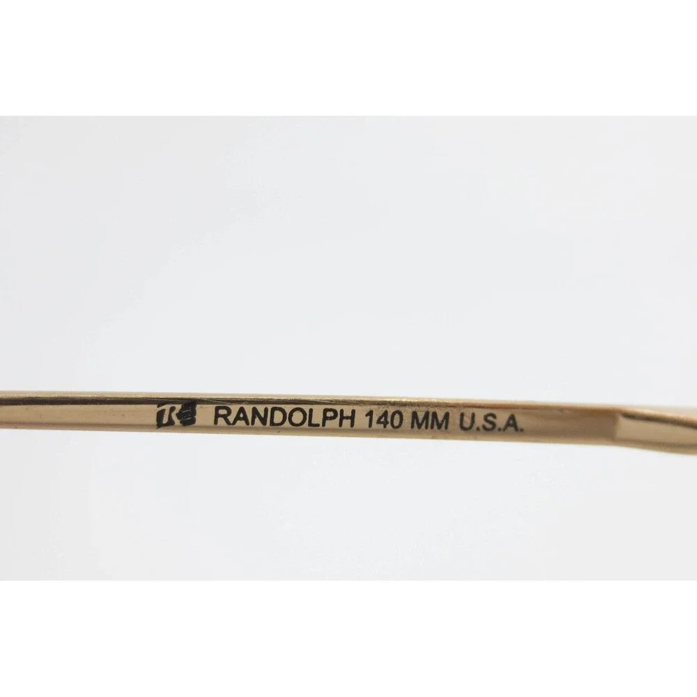Randolph Engineering RE 801 Gold Oval Eyeglass Frames 46-22 140mm Italy USA